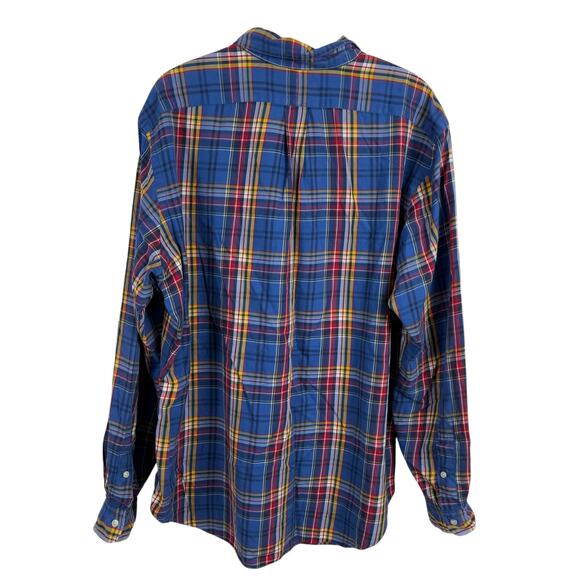 Vintage 90s Ralph Lauren Men Plaid Button Down Shirt XL Plaid Preppy Classic Fit - Picture 5 of 7